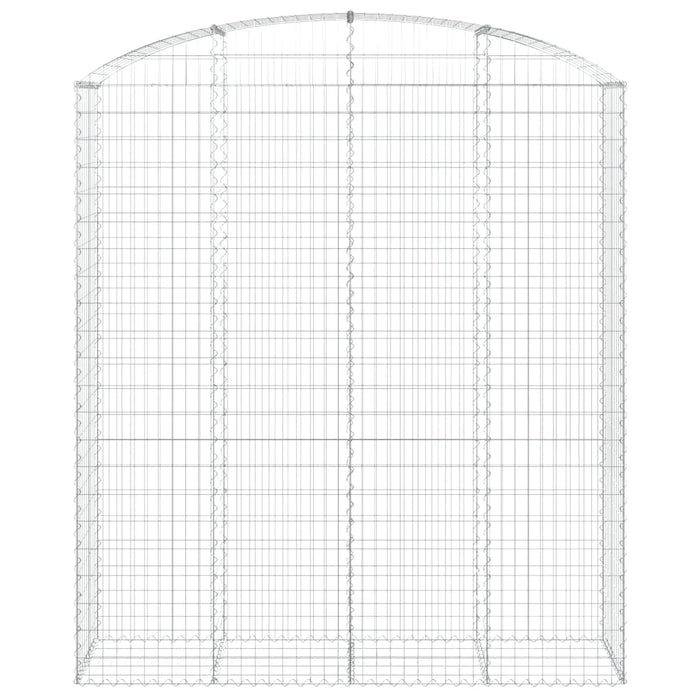 Cesto Gabbione ad Arco 200x50x220/240 cm Ferro Zincato 153481