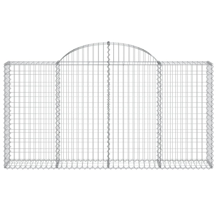 Cesto Gabbione ad Arco 200x30x100/120 cm Ferro Zincato 153485
