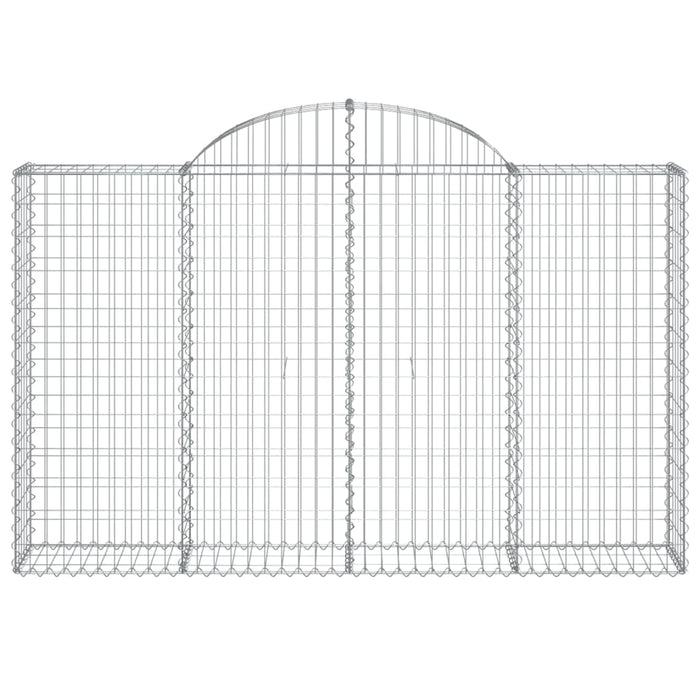 Cesto Gabbione ad Arco 200x30x120/140 cm Ferro Zincatocod mxl 79791