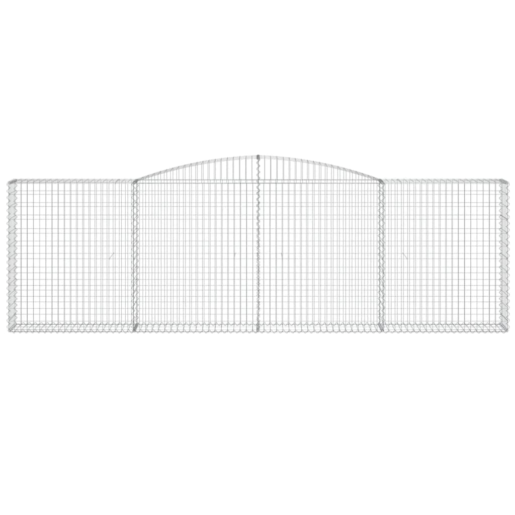 Cesto Gabbione ad Arco 400x30x120/140 cm Ferro Zincato 153526