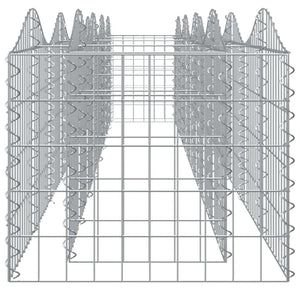 Gabbione ad Arco con Letto Rialzato 400x50x50 cm Ferro Zincato 153543