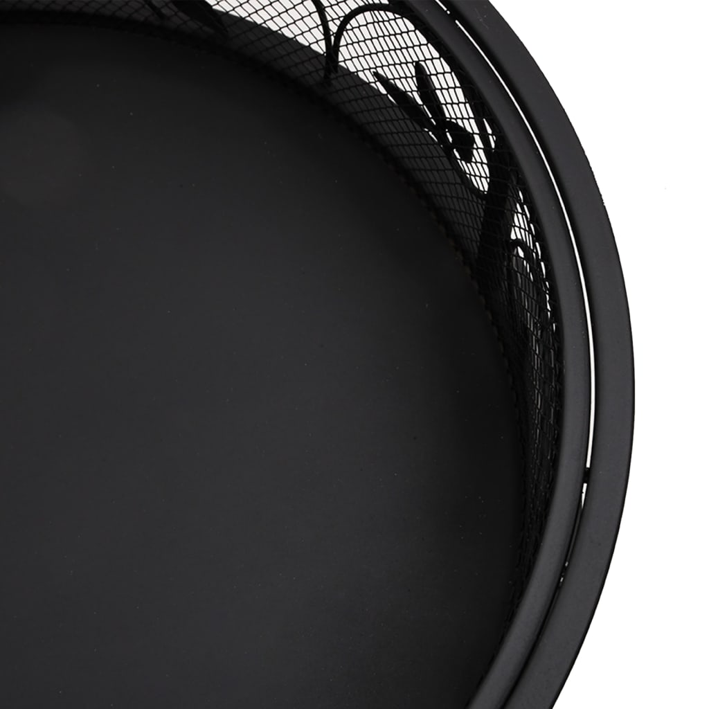 Braciere con attizzatoio 50 cm XXL in acciaio 02_0005923