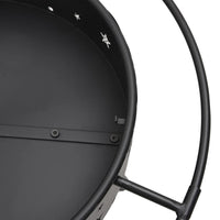 Braciere con attizzatoio 70 cm XXL acciaio nero 02_0006026