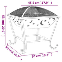 Braciere con Attizzatoio 50 cm XXL in Acciaio 360065