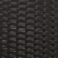 Panca da giardino arredo da esterno per terrazza a 2 posti con cuscini neri in resina intrecciata 02_0011778