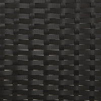 Panca da giardino arredo da esterno per terrazza a 2 posti con cuscini in resina intrecciata nera 02_0011779