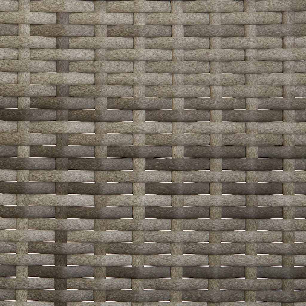 Panca da Giardino a 3 Posti con Cuscini in Polyrattan Grigio 319493