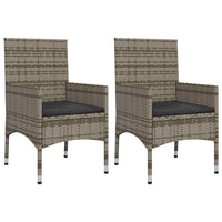 Set Divani da Giardino 4 pz con Cuscini in Polyrattan Grigio 319497