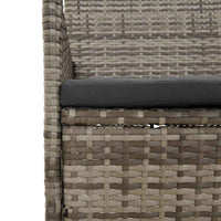 Set Divani da Giardino 4 pz con Cuscini in Polyrattan Grigio 319497