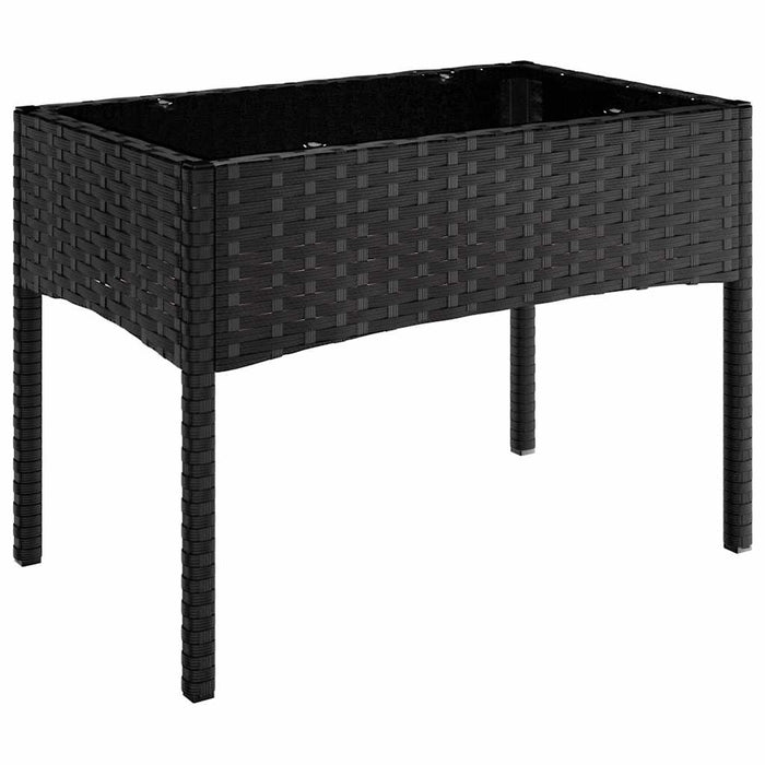 Set Divani da Giardino 4 pz con Cuscini Nero in Polyrattan 319500