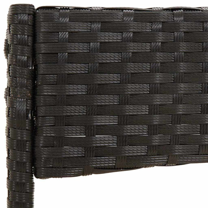 Set Divani da Giardino 4 pz con Cuscini Nero in Polyrattan 319500