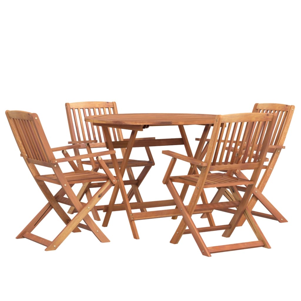 Set da Pranzo per Giardino 5 pz in Legno Massello di Acacia 3152897