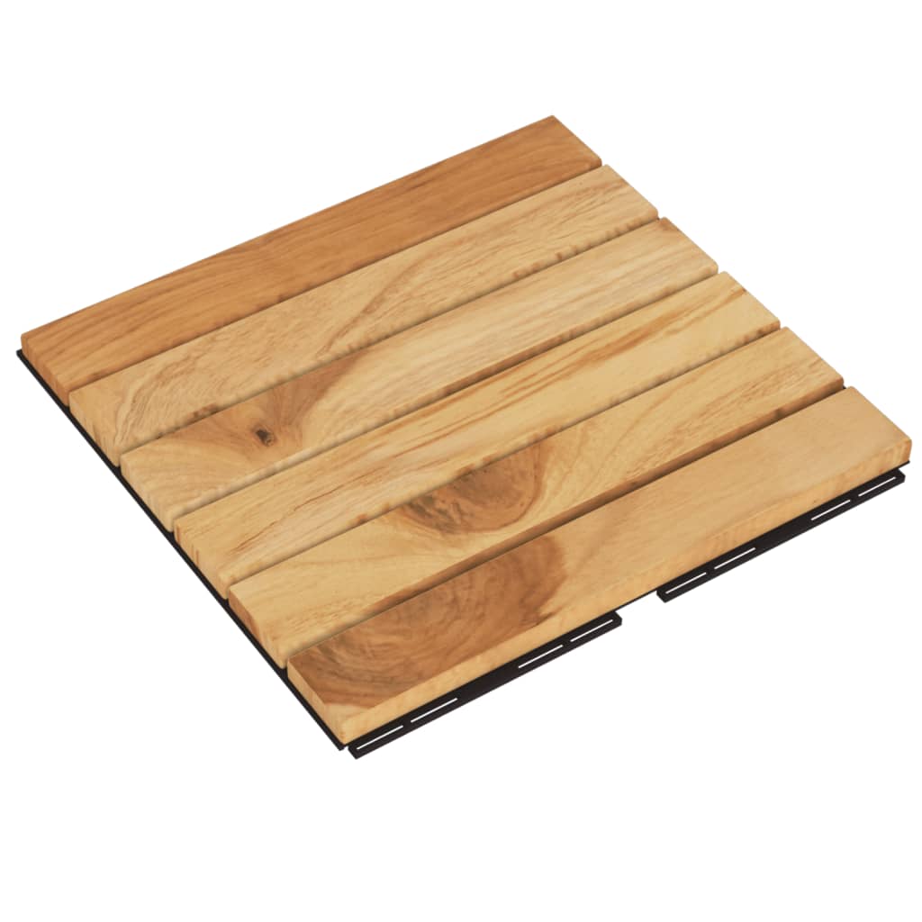 Piastrelle Esterni 20pz 30x30 cm Massello Teak Motivo Verticale 3152102