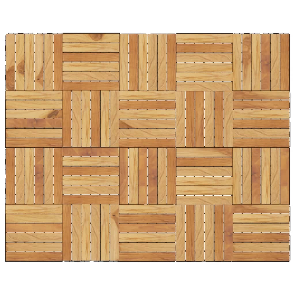 Piastrelle Esterni 20pz 30x30 cm Massello Teak Motivo Verticale 3152102