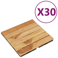 Piastrelle Esterni 30pz 30x30 cm Massello Teak Motivo Verticale 3152103