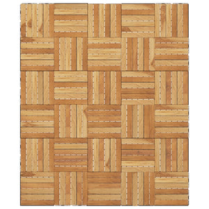 Piastrelle Esterni 30pz 30x30 cm Massello Teak Motivo Verticale 3152103