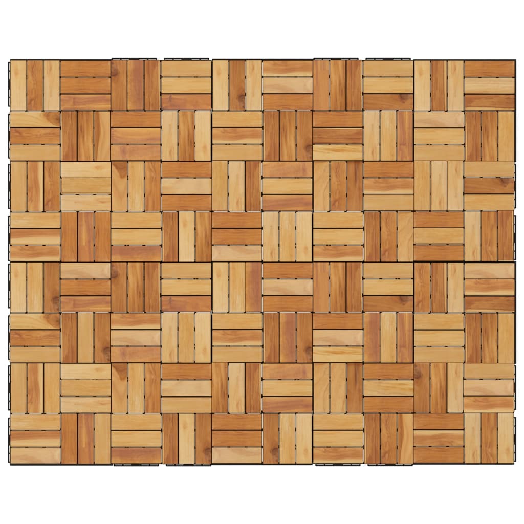 Piastrelle per Esterni 20pz 30x30 cm Legno Massello di Teak 3152104