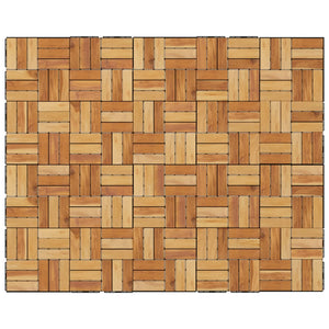 Piastrelle per Esterni 20pz 30x30 cm Legno Massello di Teak 3152104
