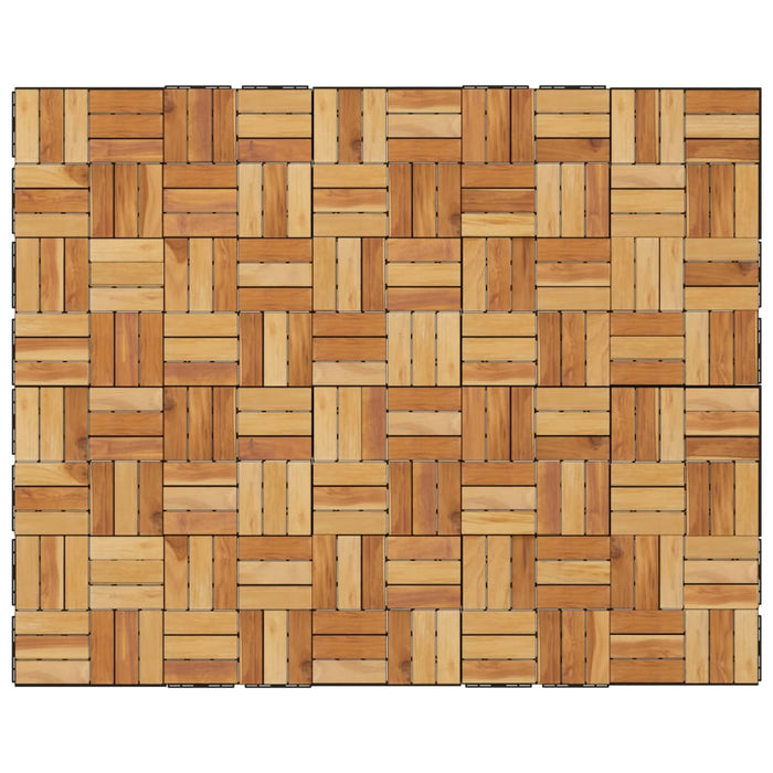 Piastrelle per Esterni 20pz 30x30 cm Legno Massello di Teak 3152104