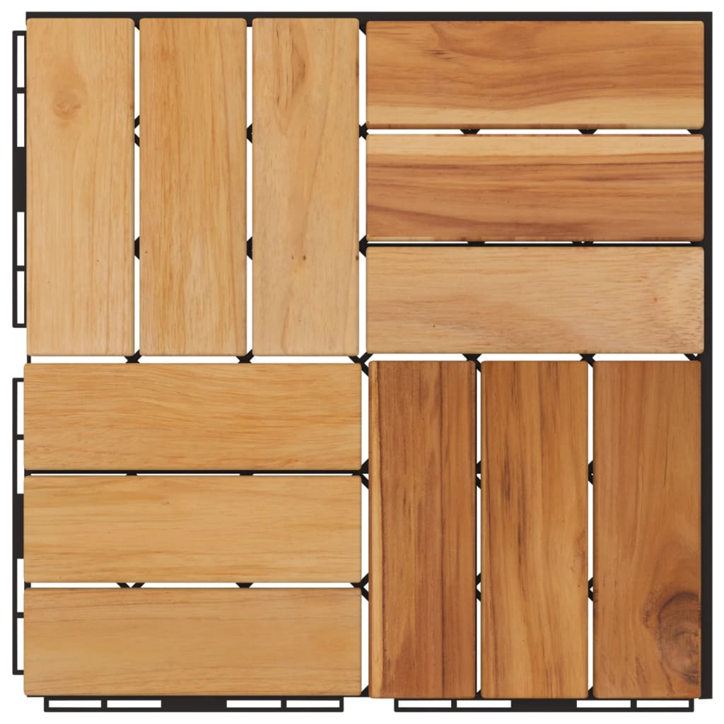 Piastrelle per Esterni 20pz 30x30 cm Legno Massello di Teak 3152104