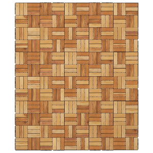 Piastrelle per Esterni 30pz 30x30 cm Legno Massello di Teak 3152105