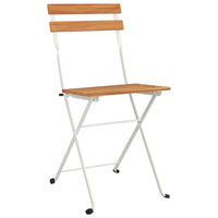 Sedie Pieghevoli da Bistrò 8 pz Legno Massello Acacia e Acciaio 3152109