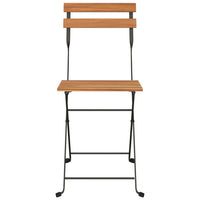 Sedie Pieghevoli da Bistrò 8 pz Legno Massello Teak e Acciaio 3152111