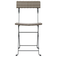 Sedie Pieghevoli da Bistrò 8 pz Grigie Polyrattan e Acciaio 3152120