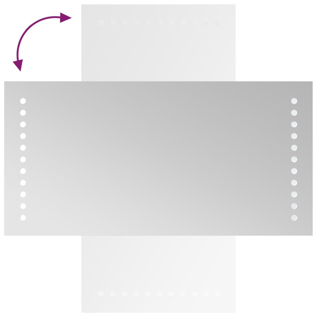 Specchio da Bagno con Luci LED 20x40 cm 3154043