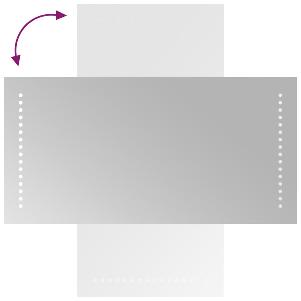 Specchio da Bagno con Luci LED 30x60 cm cod mxl 67476