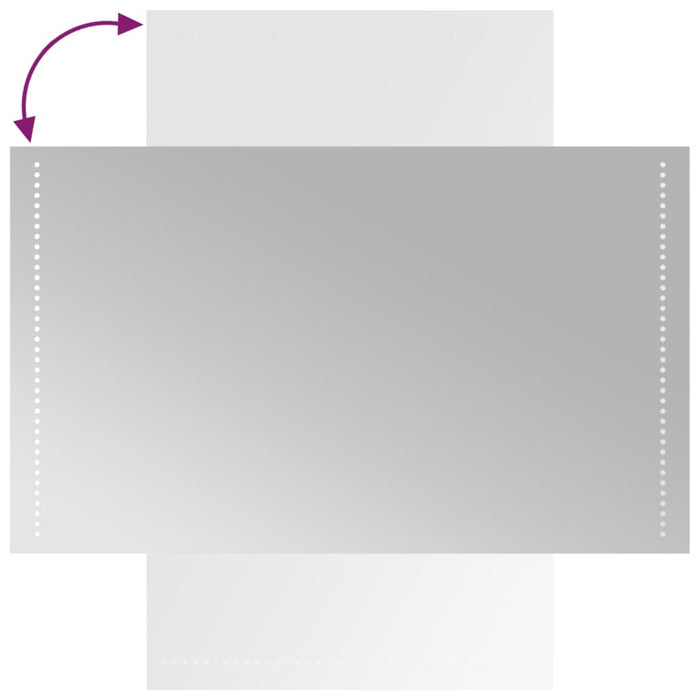 Specchio da Bagno con Luci LED-Specchio per Bagno 60x100 cm 856921