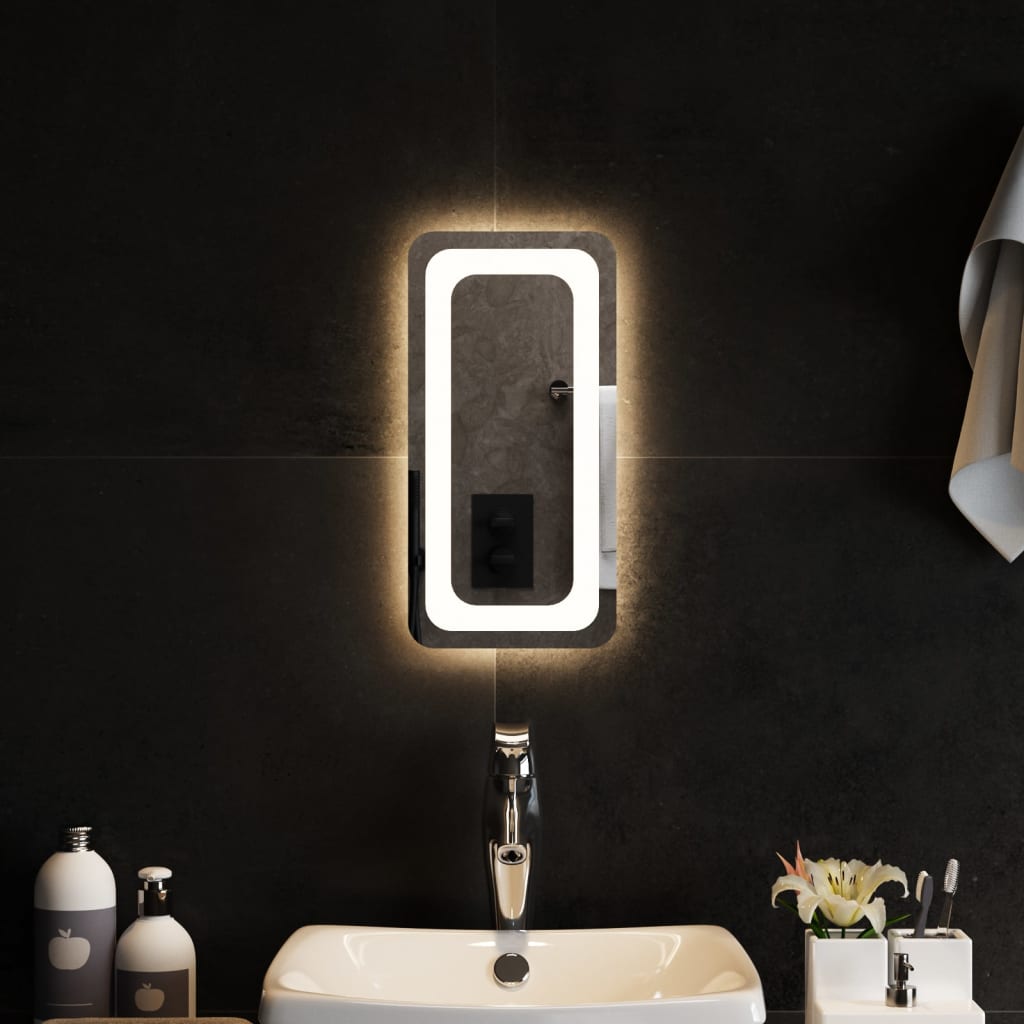 Specchio da Bagno con Luci LED 20x40 cm