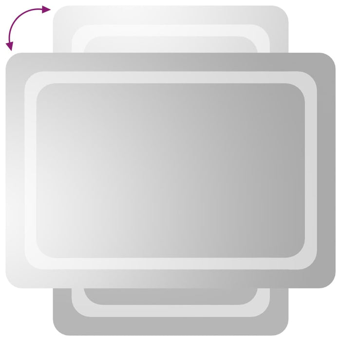 Specchio da Bagno con Luci LED 50x70 cm 3154093