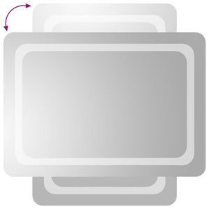 Specchio da Bagno con Luci LED 50x70 cm 3154093