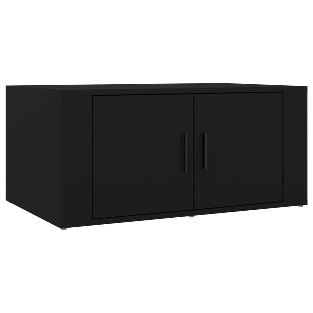 Tavolino da Salotto Nero 80x50x36 cm in Legno Multistrato 816513