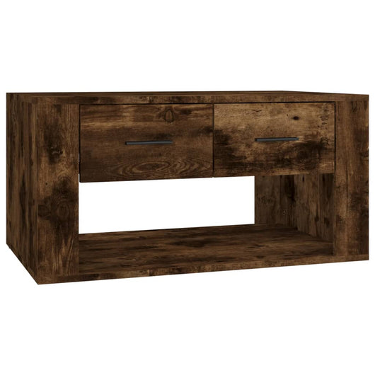 Tavolino da Salotto Rovere Fumo 80x50x40 cm Legno Multistrato 816533