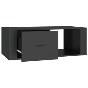 Tavolino da Salotto Nero 100x50,5x35 cm in Legno Multistrato 816537