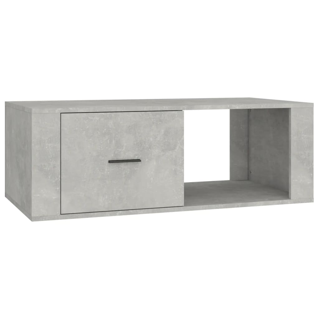Tavolino Salotto Grigio Cemento 100x50,5x35cm Legno Multistrato 816540