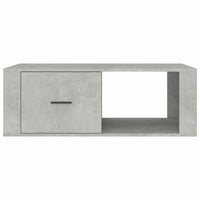 Tavolino Salotto Grigio Cemento 100x50,5x35cm Legno Multistrato 816540