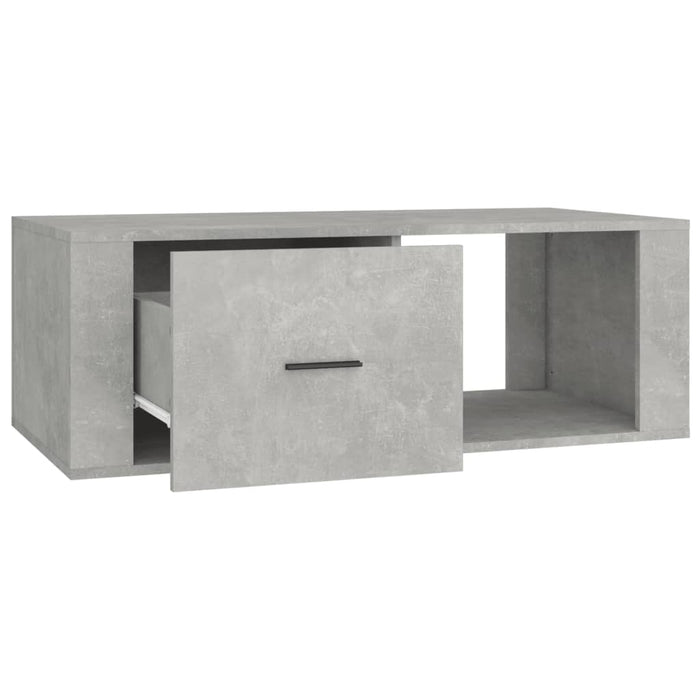 Tavolino Salotto Grigio Cemento 100x50,5x35cm Legno Multistrato 816540