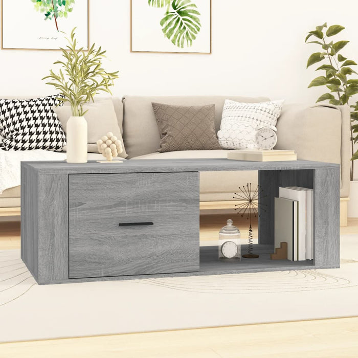 Tavolino Salotto Grigio Sonoma 100x50,5x35 cm Legno Multistrato 816542