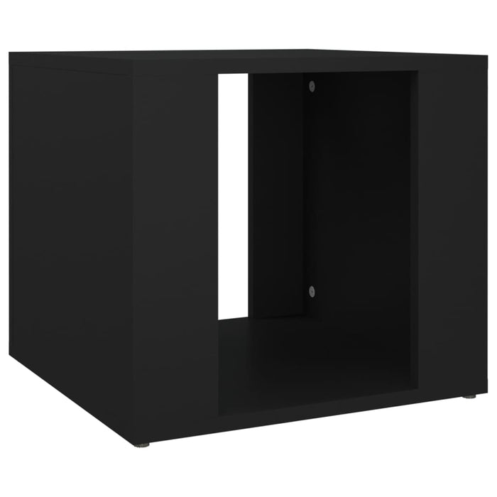 Comodino Nero 41x40x36 cm in Legno Multistrato 816545