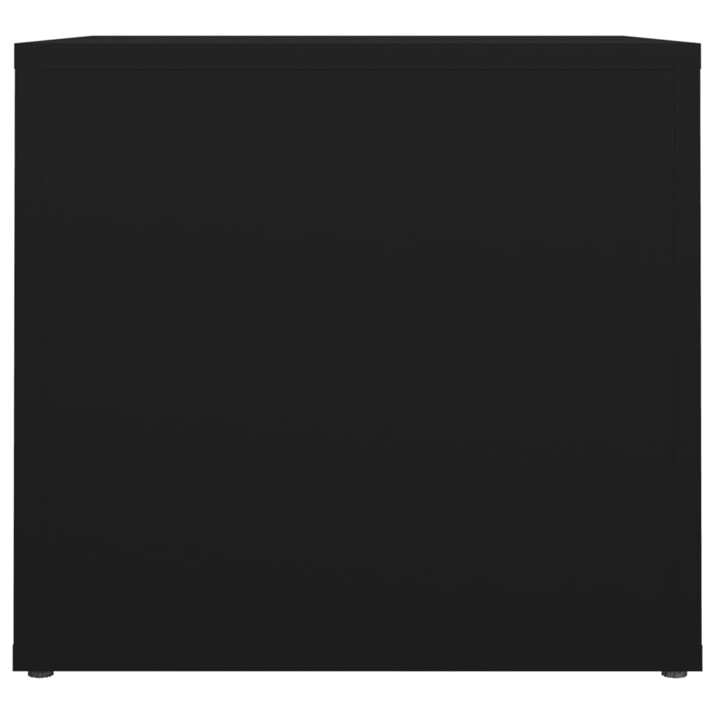 Comodino Nero 41x40x36 cm in Legno Multistrato 816545