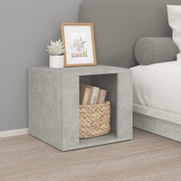Comodino Grigio Cemento 41x40x36 cm in Legno Multistrato 816548