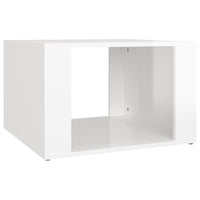 Comodino Bianco Lucido 57x55x36 cm in Legno Multistrato 816554