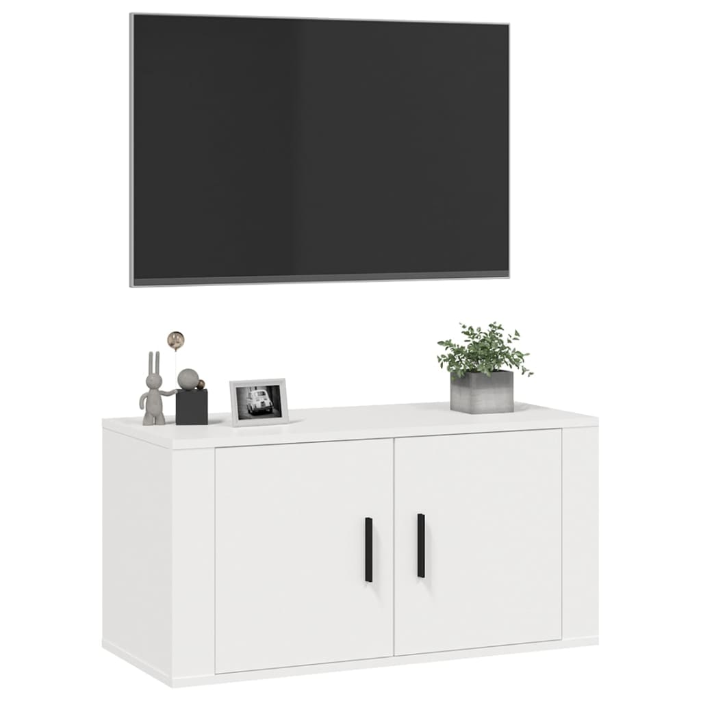 Mobile Porta TV a Parete Bianco 80x34,5x40 cm 816624