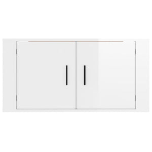 Mobile Porta TV a Parete bianco lucido 80x34,5x40 cm 816626