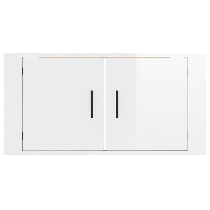 Mobile Porta TV a Parete bianco lucido 80x34,5x40 cm 816626