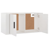 Mobile Porta TV a Parete bianco lucido 80x34,5x40 cm 816626