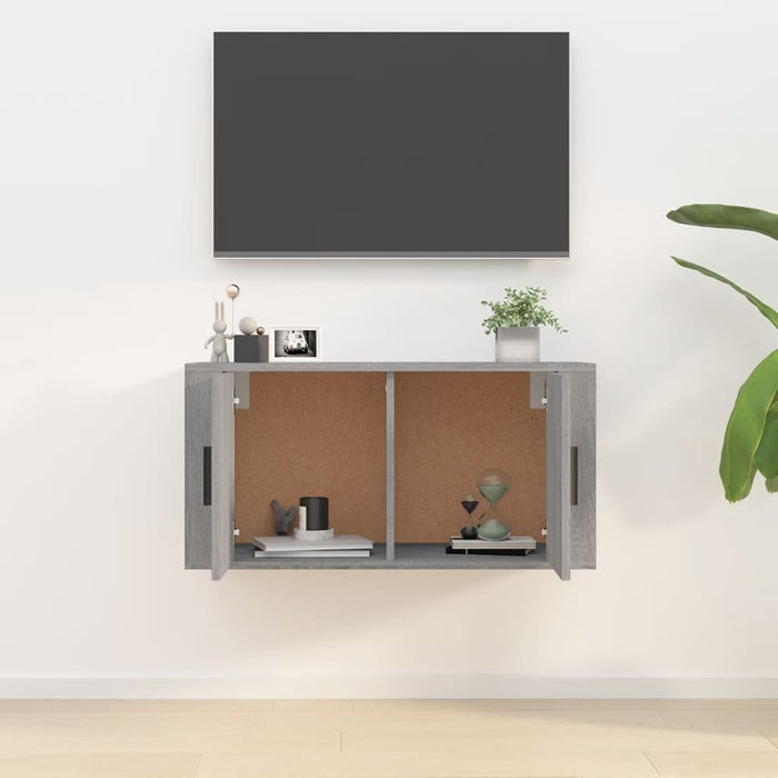 Mobile Porta TV a Parete grigio sonoma 80x34,5x40 cm 816630
